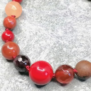 Edelstein Set Rot, Detailansicht Steine